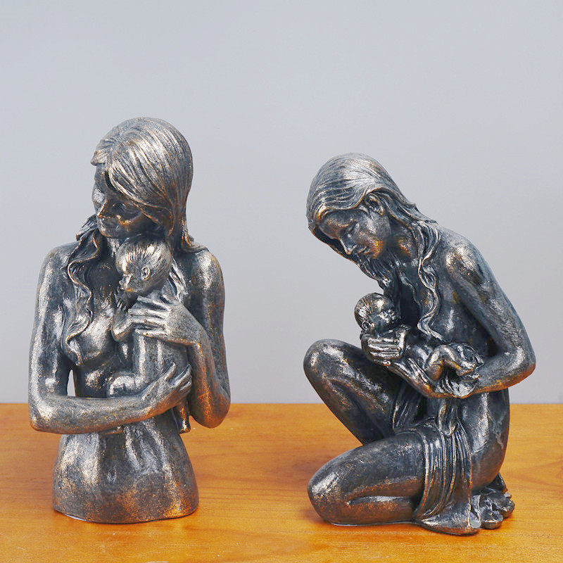 Mother Child Resin Sculpture H - đánh giá và giá Resin Art Gift For Wedding