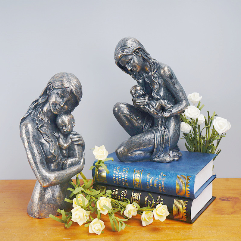 Mother Child Resin Sculpture H - đánh giá và giá Resin Art Gift For Wedding