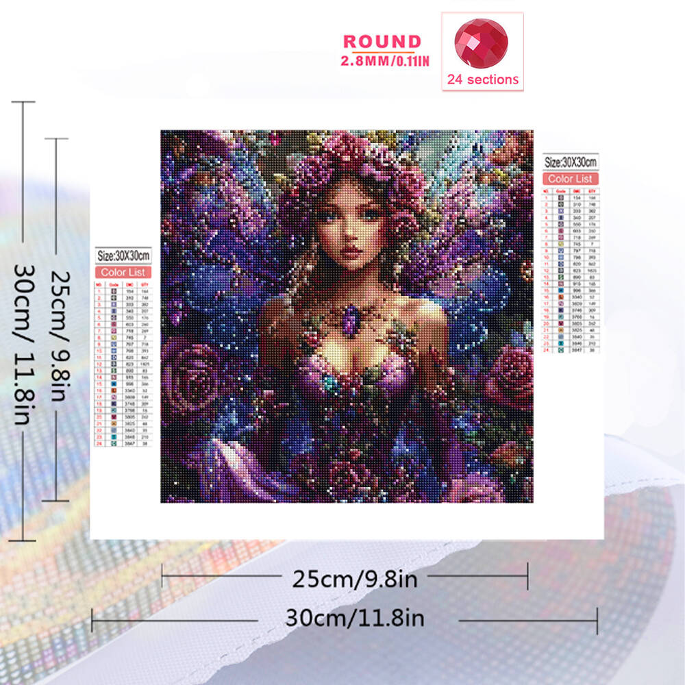 5D DIY Diamond Mosaic Woman Po - đánh giá và giá Resin Art Home Decor
