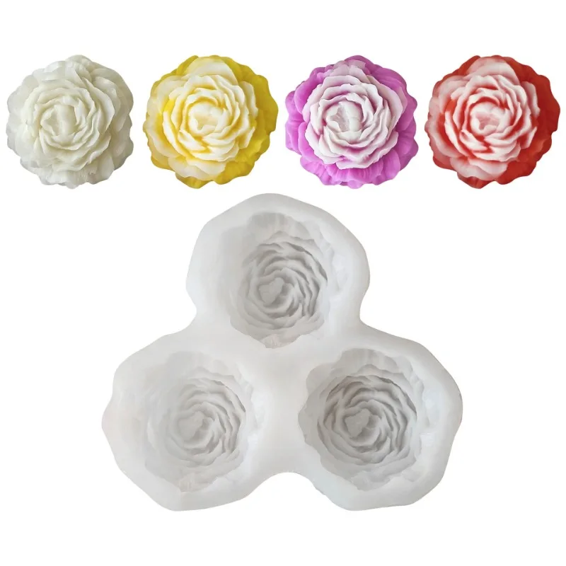 Peony Flower Candle Silicone M - đánh giá và giá Resin Art Mould