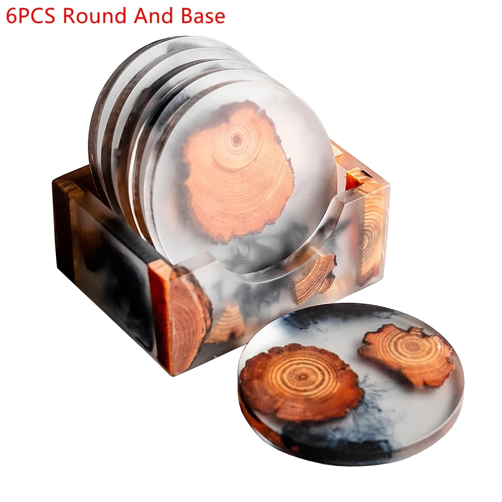 6PCS/Set Resin Pine Coasters H - đánh giá và giá Resin Art Coffee Table