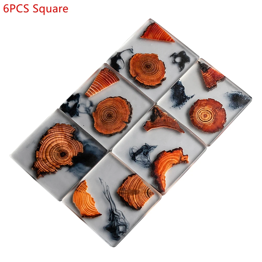 6PCS/Set Resin Pine Coasters H - đánh giá và giá Resin Art Coffee Table